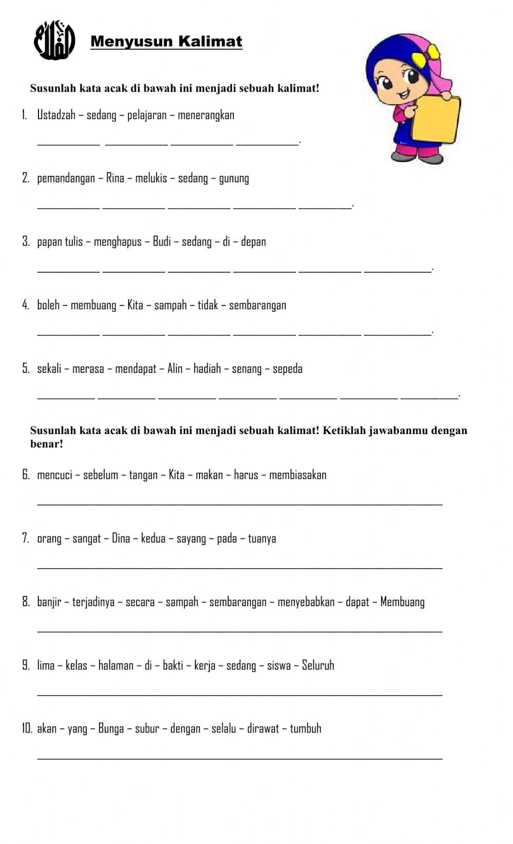 10 Contoh Soal Menyusun Kalimat Kelas 3 SD yang Paling Sering Muncul Saat Ujian Sekolah 10 Contoh Soal Menyusun Kalimat Kelas 3 SD yang Paling Sering Muncul Saat Ujian Sekolah