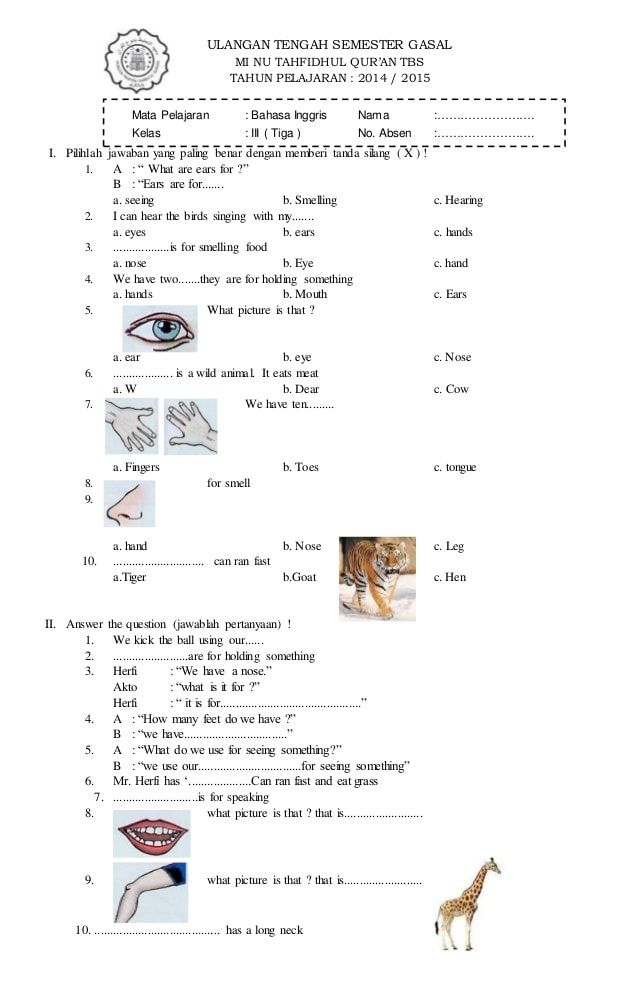Membangun Fondasi Bahasa Inggris Kumpulan Soal Latihan Semester 1