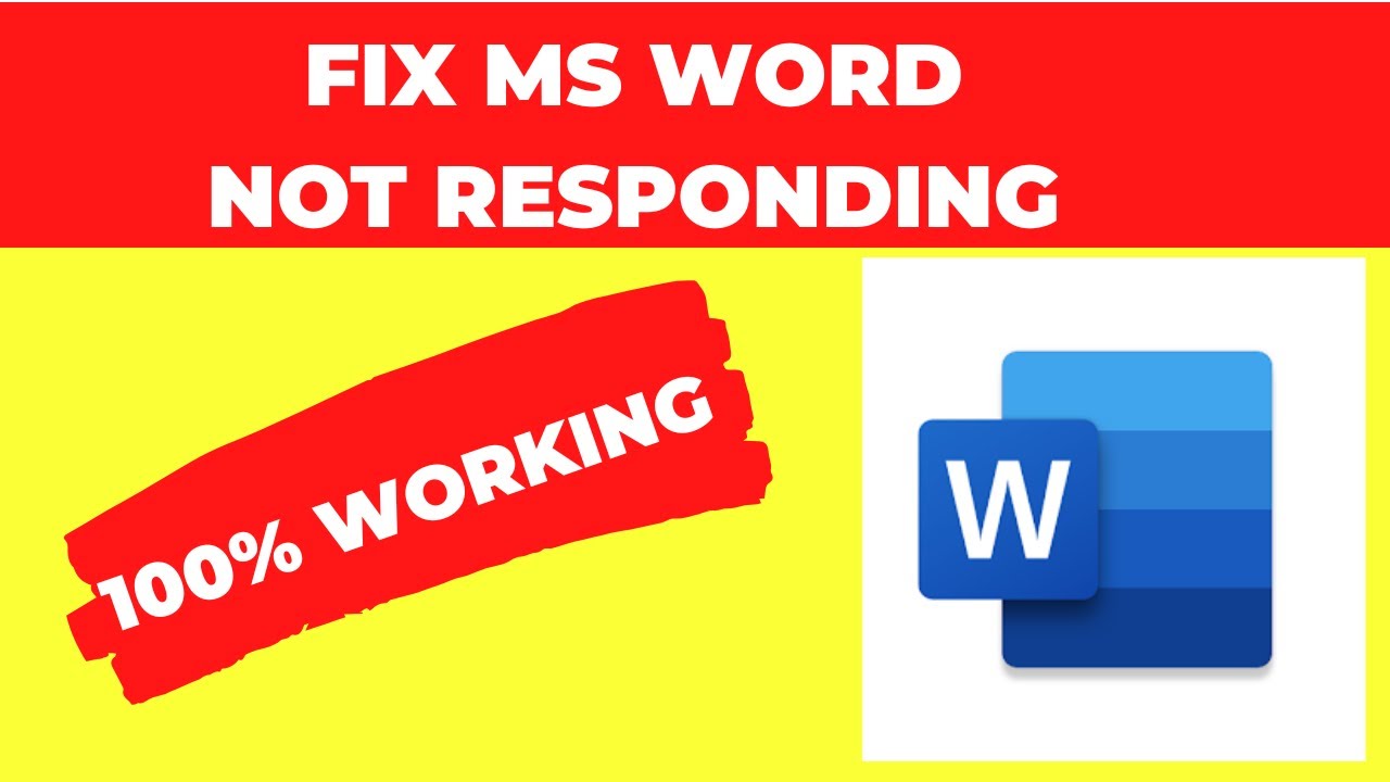 What To Do When Microsoft Word Not Responding at Brandi Hayes blog