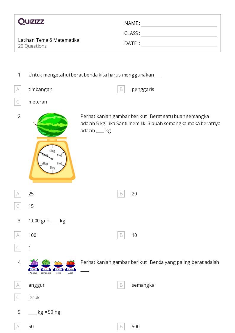 Ternyata Ini Rahasia Mengerjakan Soal Matematika Kelas 3 Tema 6 Agar Cepat Paham dan Tuntas