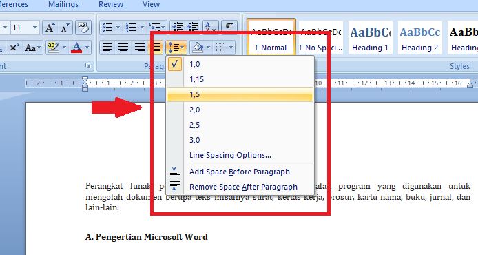 Cara Mengatur Spasi di Word Antar Kata Baris dan Paragraf