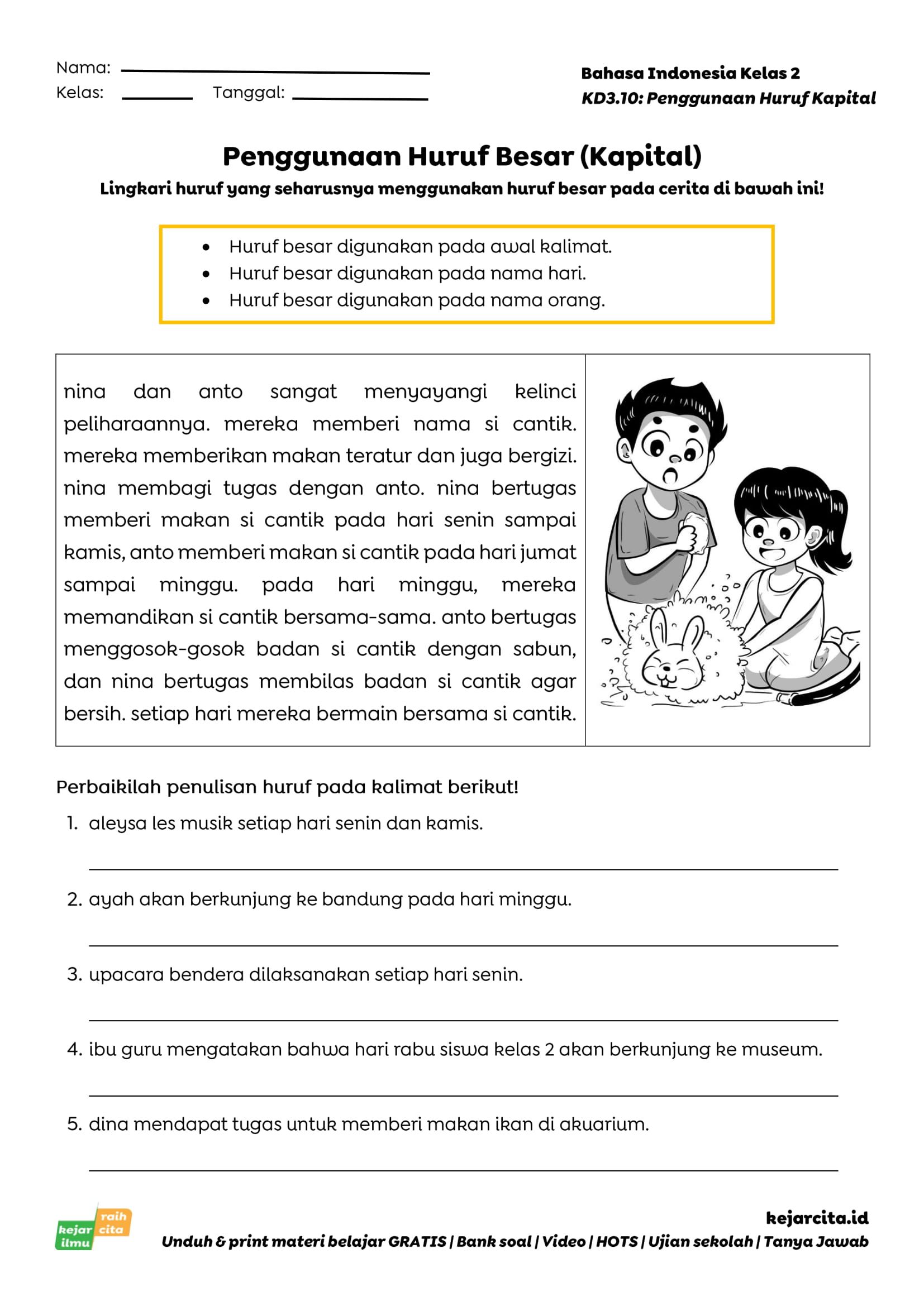 7 Ide Soal Cerita Bahasa Indonesia Kelas 4 Modal Rp50 Ribu, Ternyata Efektif dan Mudah
