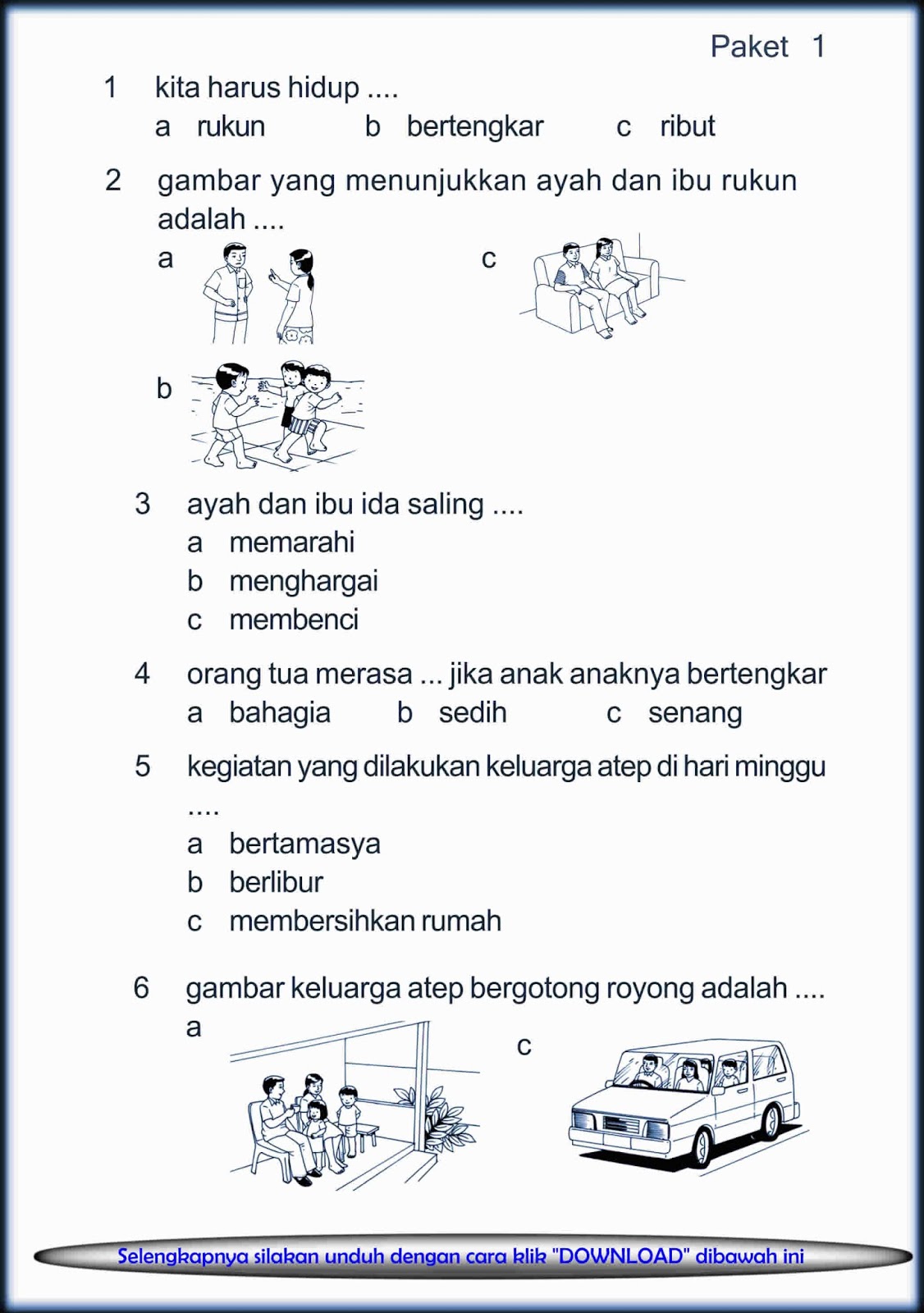 Jangan Sampai Ketinggalan! 7 Lembar Kerja Soal IPS Kelas 4 SD Semester 1 Siap Cetak