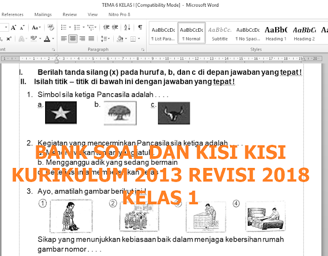 3 Fakta Penting Sebelum Download Kisi-Kisi Soal K13 Kelas 4 Semester 1 Revisi 2018 yang Wajib Tahu