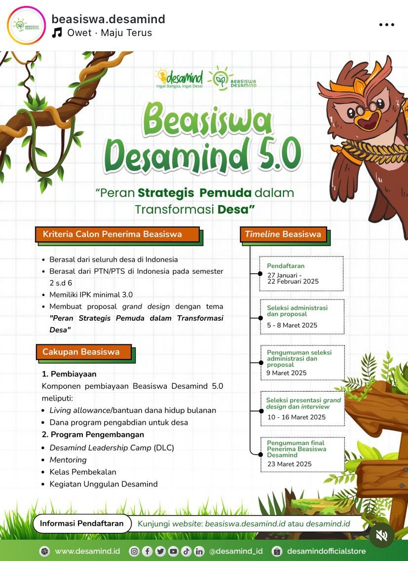 5 Fakta Mengejutkan Beasiswa Desamind 2026 yang Wajib Kamu Tahu