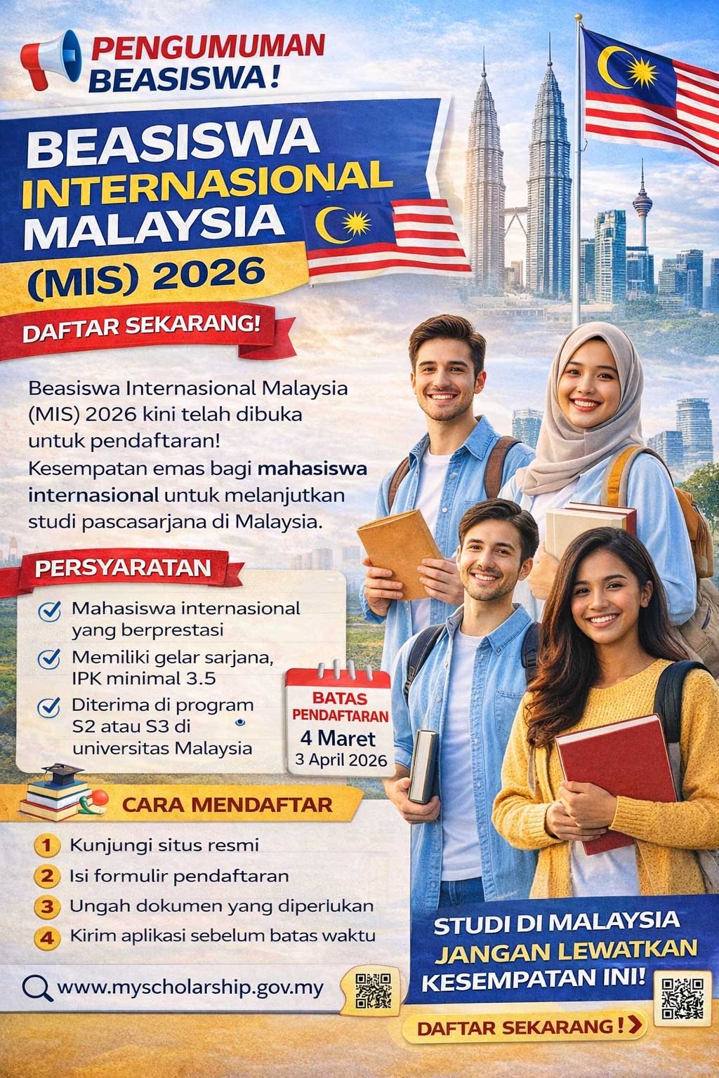 Beasiswa MIS Malaysia 2026 Syarat Cara Daftar Deadline Panduan WNI Beasiswa MIS Malaysia 2026 Syarat Cara Daftar Deadline Panduan WNI