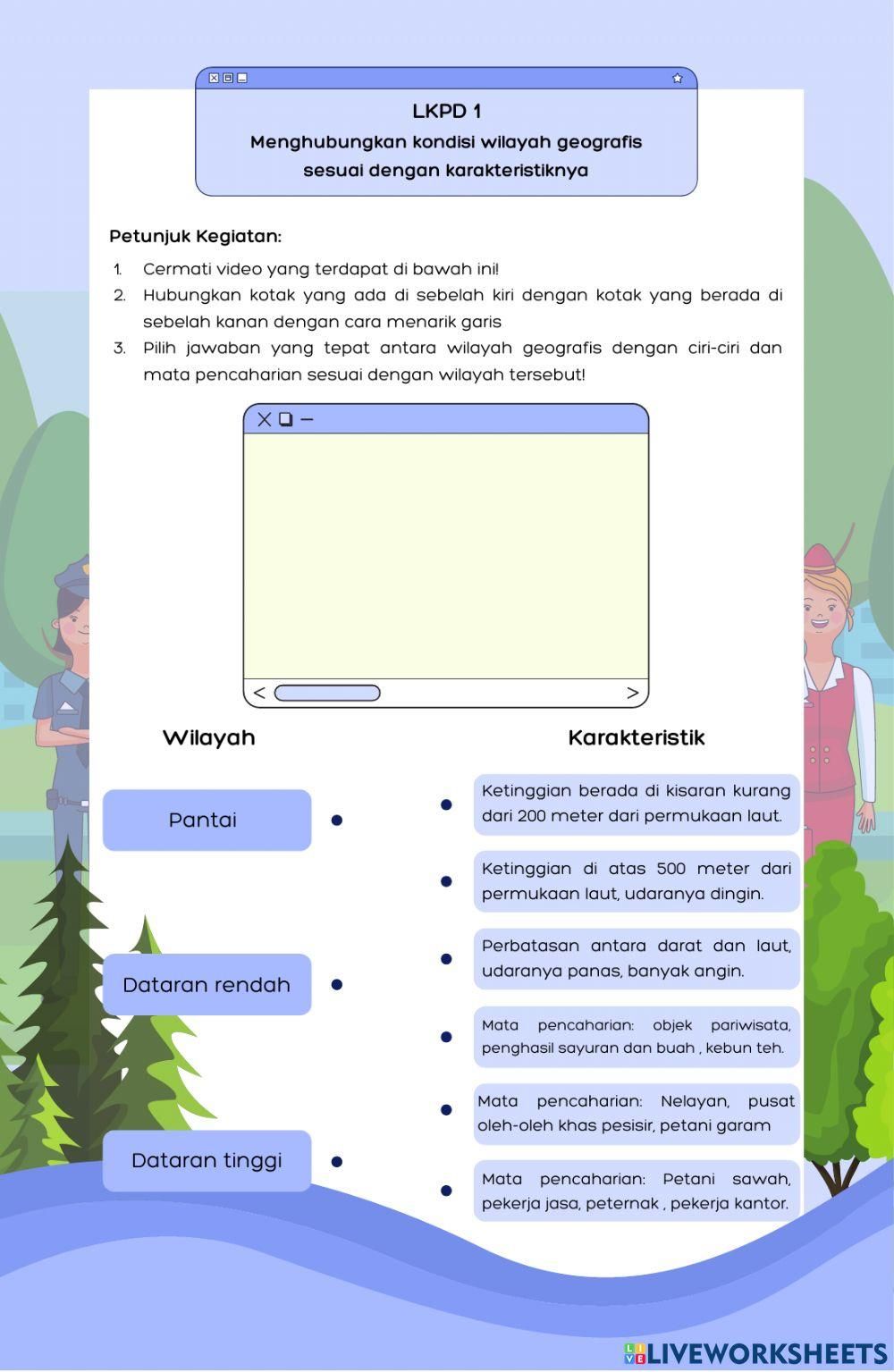 LKPD IPAS Kelas IV Bab 5 Topik C Masyarakat di Daerahku worksheet