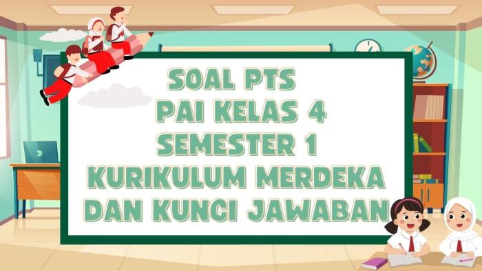 50 Soal PTS PAI Kelas 4 Semester 1 Kurikulum Merdeka Lengkap dengan