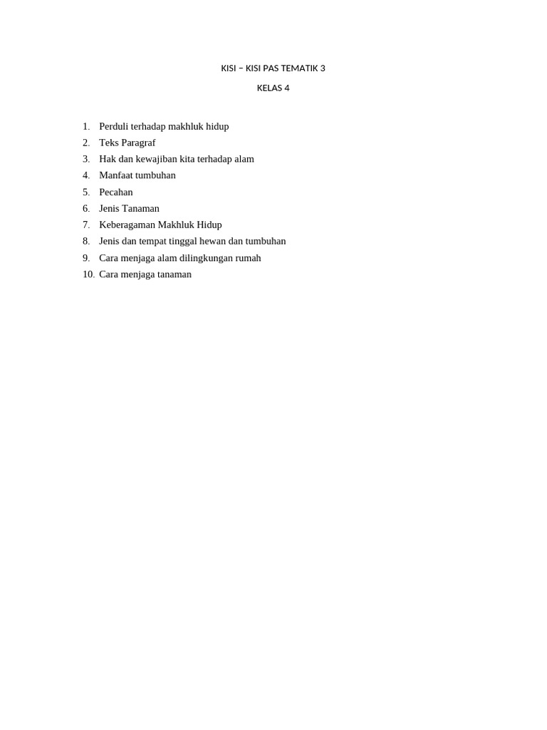 Akhirnya Tersedia! Rahasia Sukses Ujian: Download Kisi Kisi Soal Tematik Kelas 4 Tema 3 Sekarang Juga Akhirnya Tersedia! Rahasia Sukses Ujian: Download Kisi Kisi Soal Tematik Kelas 4 Tema 3 Sekarang Juga
