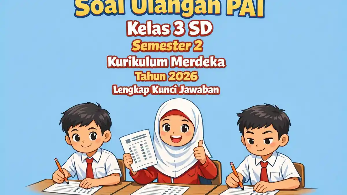 Soal Ulangan PAI Kelas 3 SD Semester 2 Kurikulum Merdeka Tahun 2026 Soal Ulangan PAI Kelas 3 SD Semester 2 Kurikulum Merdeka Tahun 2026