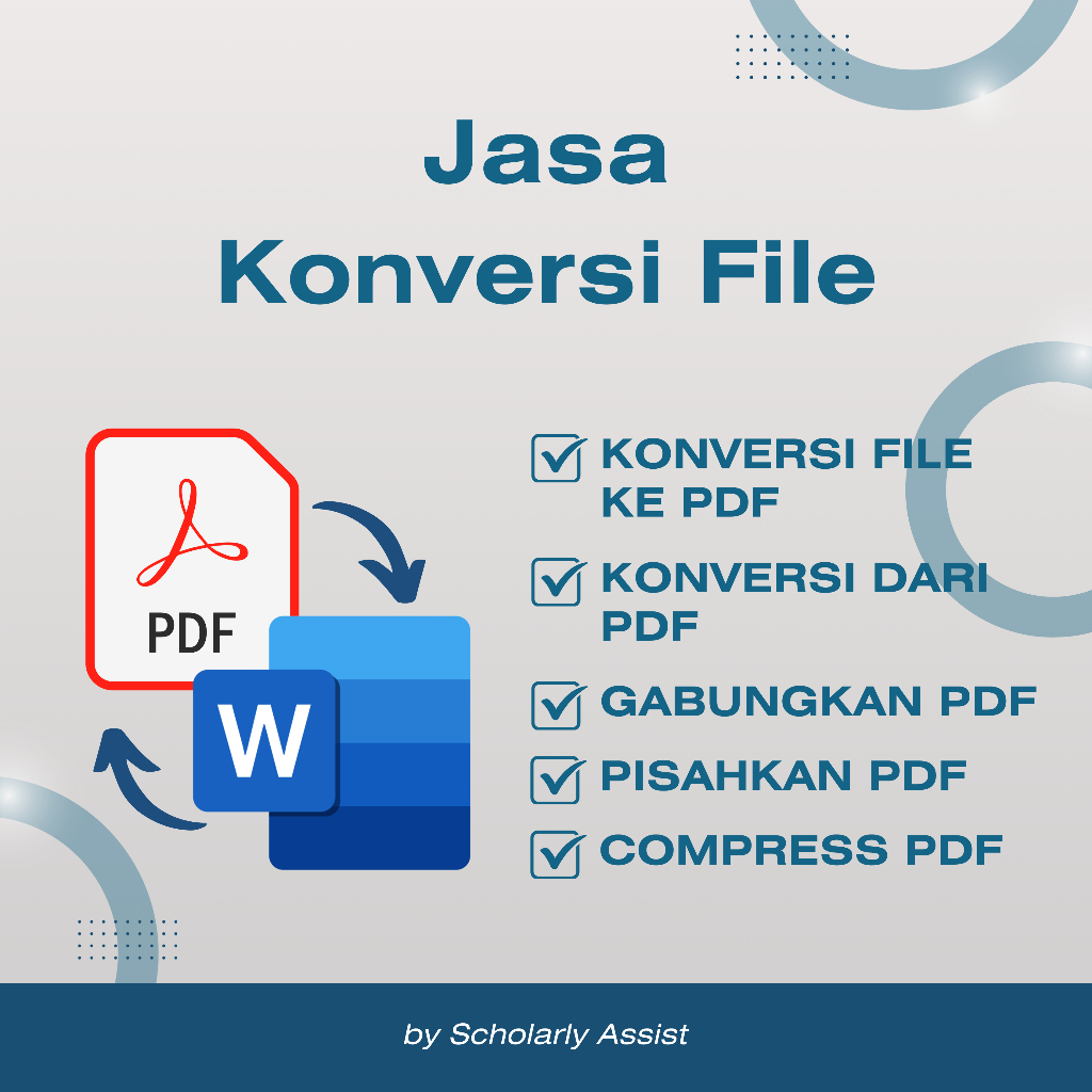 Jual Jasa Konversi File JPG Word PPT Excel ke PDF dan Sebaliknya