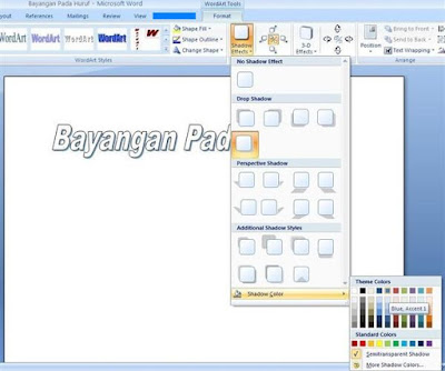 Cara Mudah Membuat Huruf Berbayang di Ms Word - Tutorial Gadget Cara Mudah Membuat Huruf Berbayang di Ms Word - Tutorial Gadget