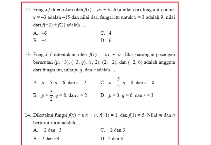 KUNCI JAWABAN Matematika Kelas 8 Halaman 127-129 Semester 1 Uji