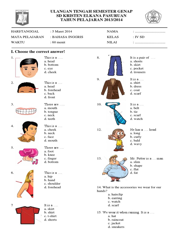 download kumpulan soal bahasa inggris kelas 4 sd tema 4 download kumpulan soal bahasa inggris kelas 4 sd tema 4