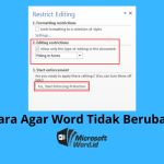 kenapa word yang dibuka berubah menjadi baca saja