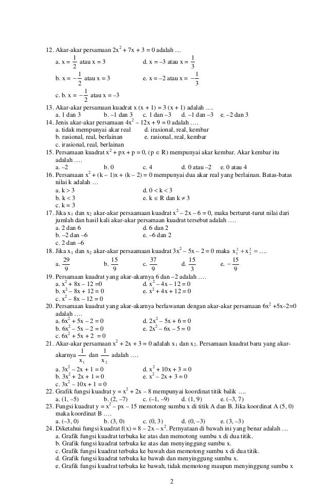 6 Rahasia Contoh Soal dan Pembahasan Matematika Kelas 12 Semester 1 yang Wajib Dikuasai 6 Rahasia Contoh Soal dan Pembahasan Matematika Kelas 12 Semester 1 yang Wajib Dikuasai