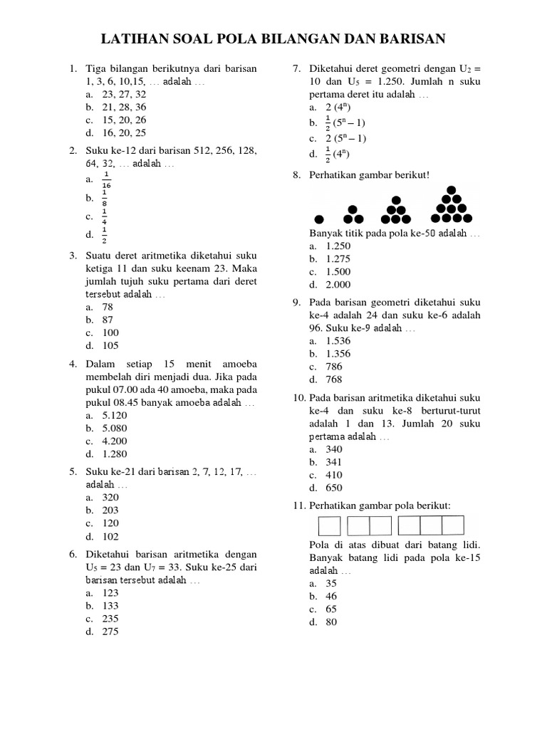 Rahasia Anak Cepat Pintar Matematika dengan Latihan Soal Pola Bilangan Dasar Kelas 1 SD Rahasia Anak Cepat Pintar Matematika dengan Latihan Soal Pola Bilangan Dasar Kelas 1 SD
