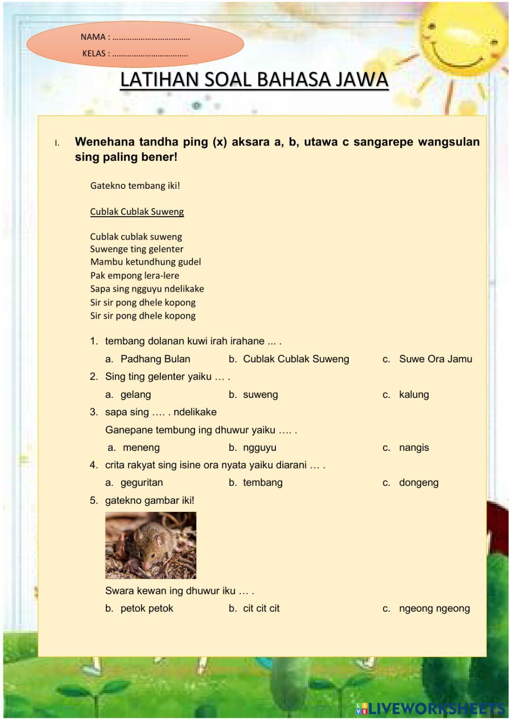 Rahasia Nilai Sempurna dengan Latihan Soal PTS 2 Kelas 1 Bahasa Jawa Ini Wajib Tahu Rahasia Nilai Sempurna dengan Latihan Soal PTS 2 Kelas 1 Bahasa Jawa Ini Wajib Tahu