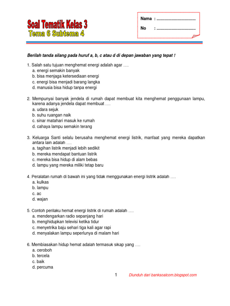 Wajib Tahu Kunci Jawaban Soal Tematik Tema 6 Edisi Revisi 2018 Kelas 3 Terbaru Wajib Tahu Kunci Jawaban Soal Tematik Tema 6 Edisi Revisi 2018 Kelas 3 Terbaru