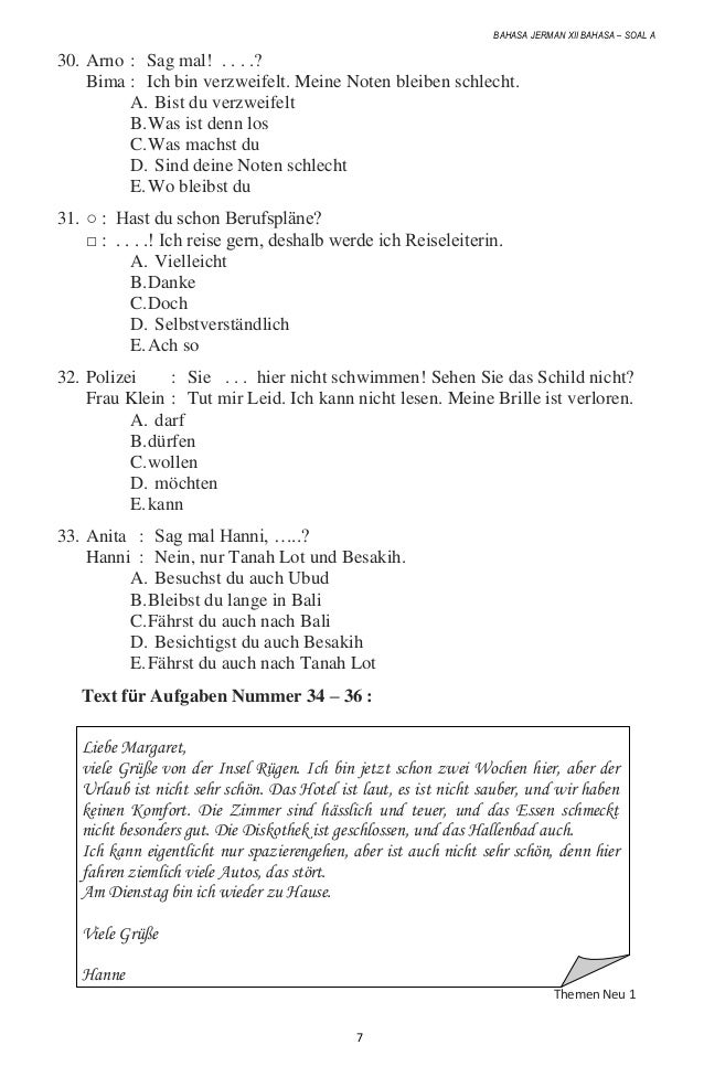 Wajib Tahu Latihan Soal Kenaikan Kelas Bahasa Jerman Kelas X Semester 2 Agar Nilai Maksimal Wajib Tahu Latihan Soal Kenaikan Kelas Bahasa Jerman Kelas X Semester 2 Agar Nilai Maksimal
